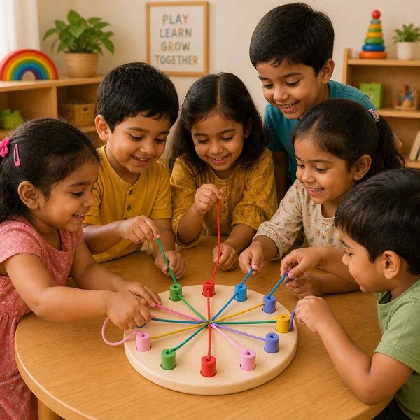 Rainbow Circle Thread Game